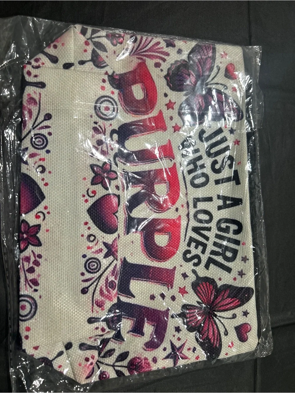 Makeup bag and Rhinestone Sunglasses - Clear Frame with Clear Crystals